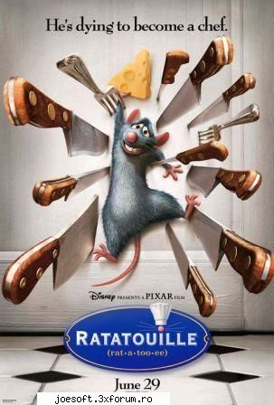 (2007) remy rat, constantly risking life expensive french restaurant because his love good food,